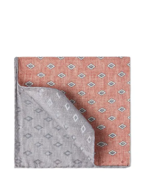 Brunello Cucinelli pañuelo de bolsillo con estampado de rombos