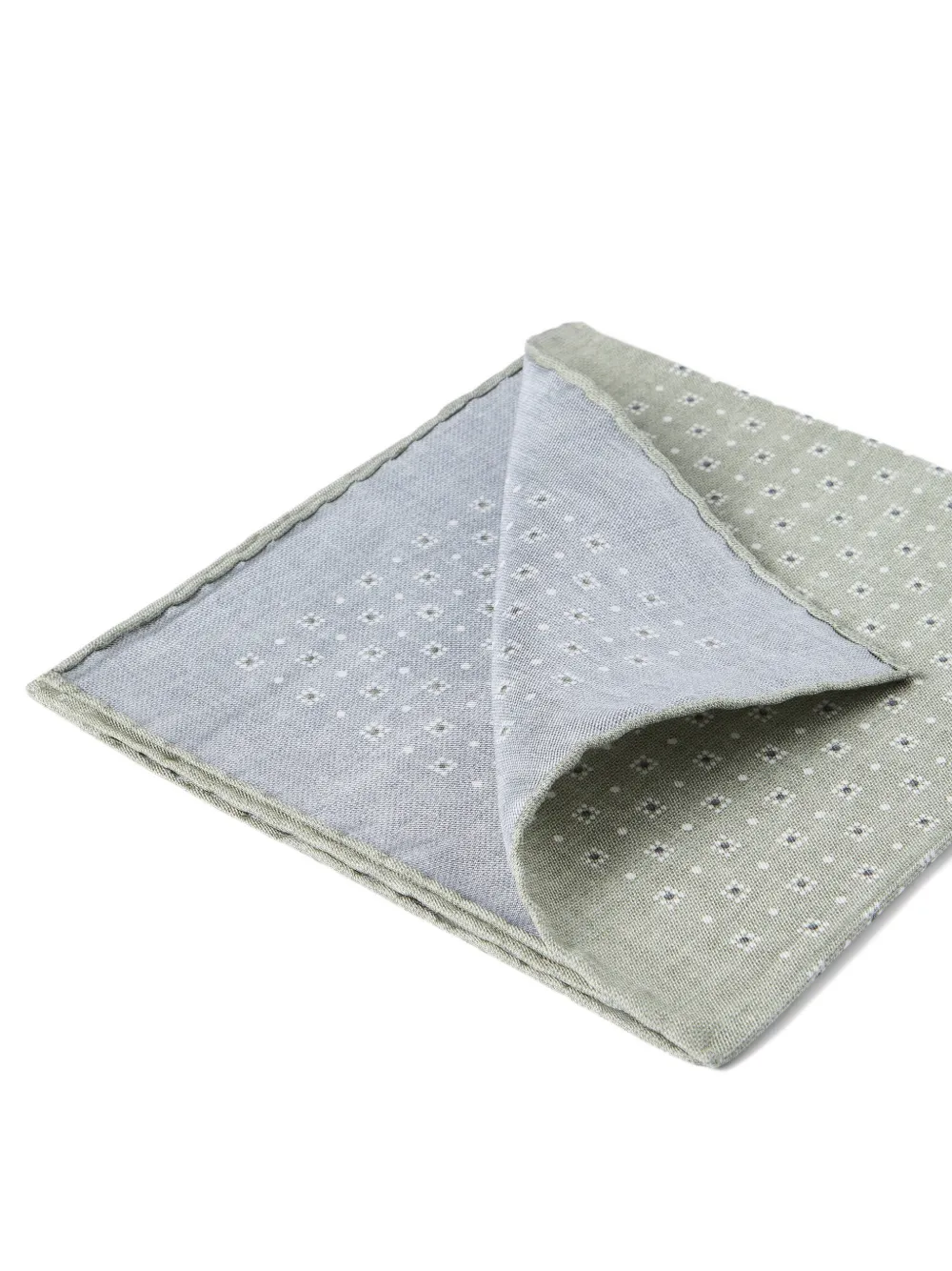 Brunello Cucinelli Pochet met geometrische print - Groen