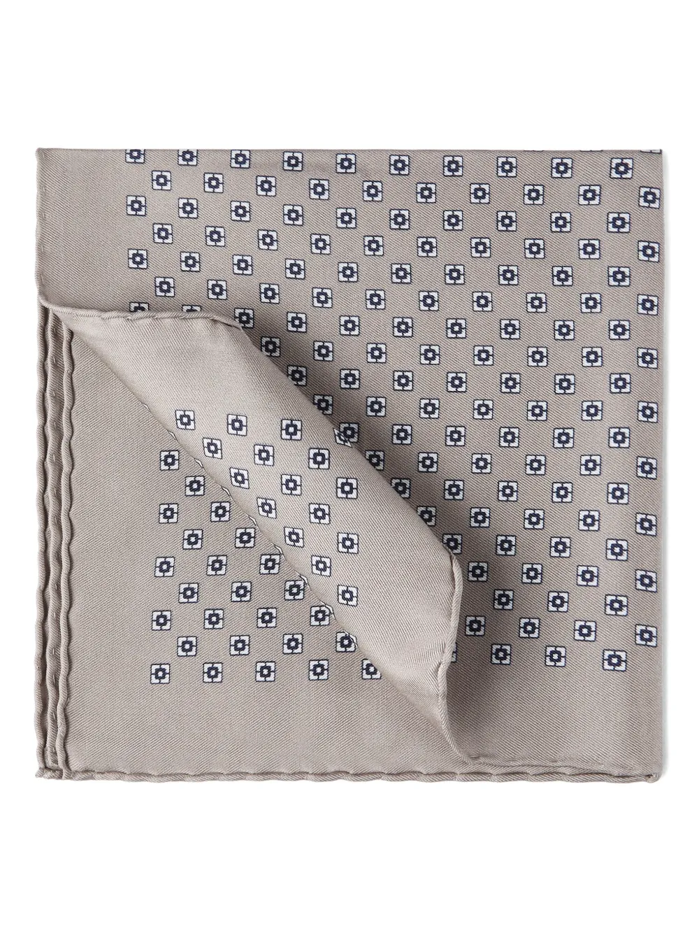 Brunello Cucinelli Fazzoletto da taschino con motivo - Marrone