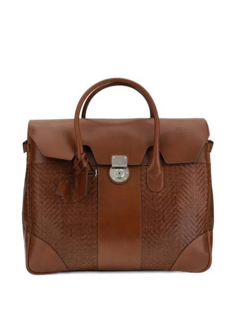 Brunello Cucinelli woven Boston bag