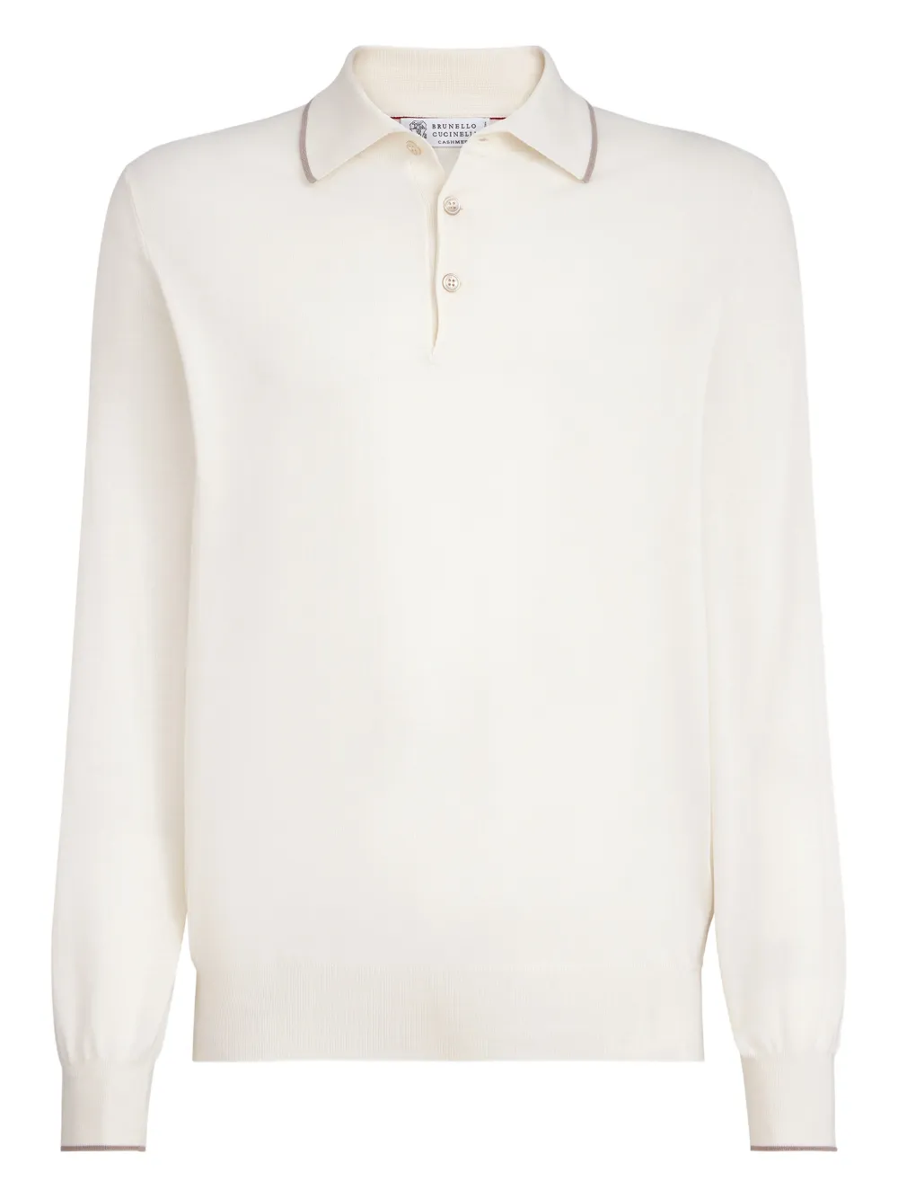 Brunello Cucinelli knit polo shirt - Bianco