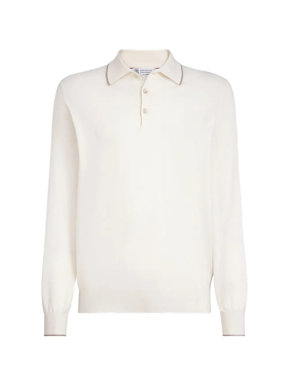 Brunello Cucinelli knit polo shirt - Bianco