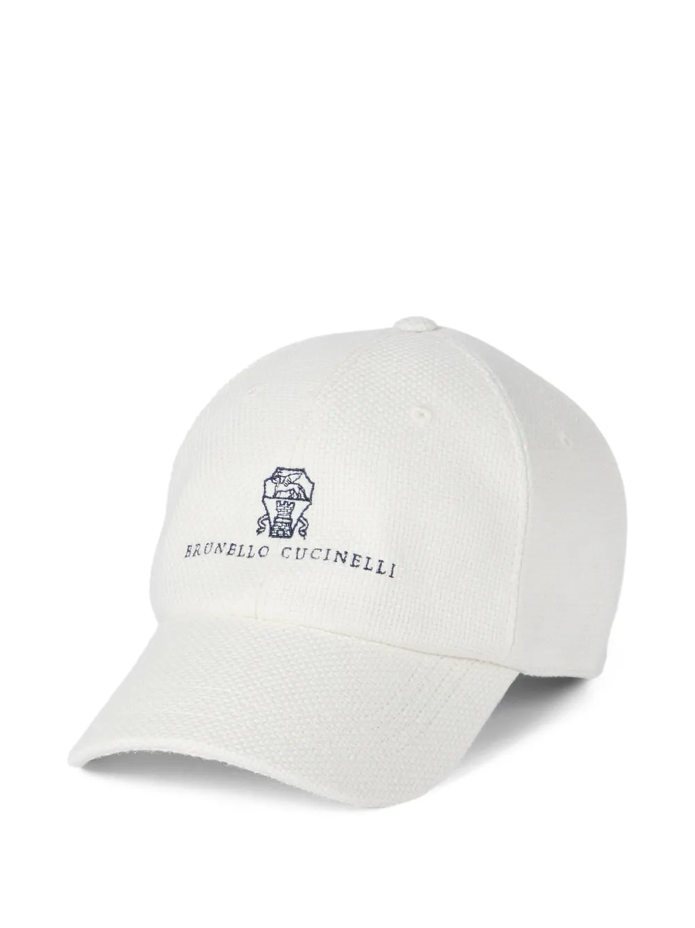 Brunello Cucinelli embroidered-logo baseball cap - Bianco