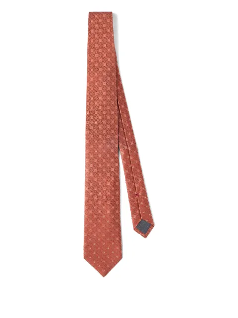 Brunello Cucinelli geometric-patterned silk tie