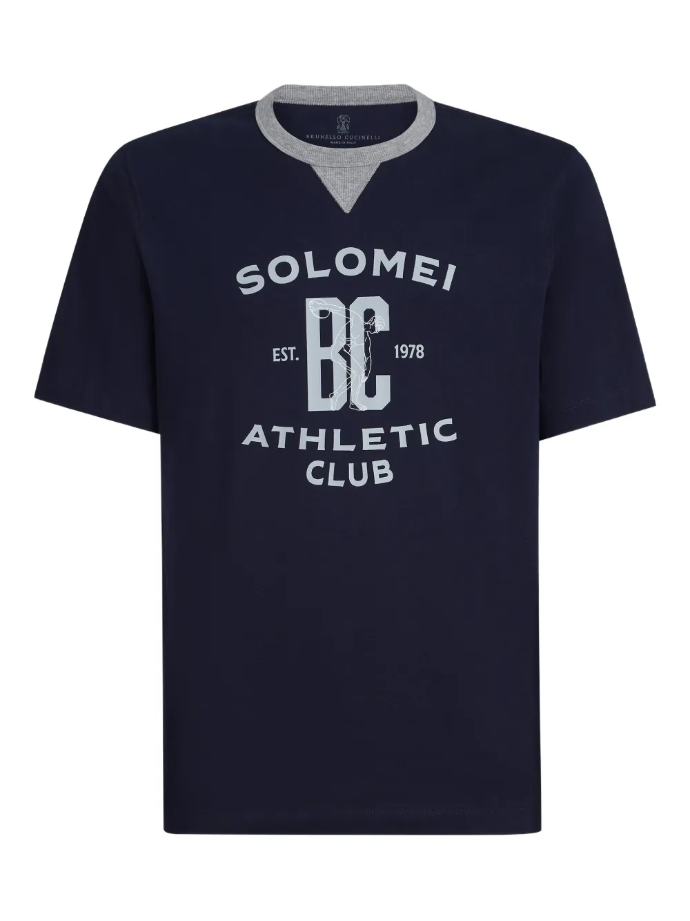 Brunello Cucinelli T-shirt con stampa - Blu