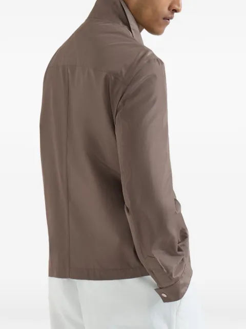 Brunello Cucinelli bonded silk unlined outerwear jacket