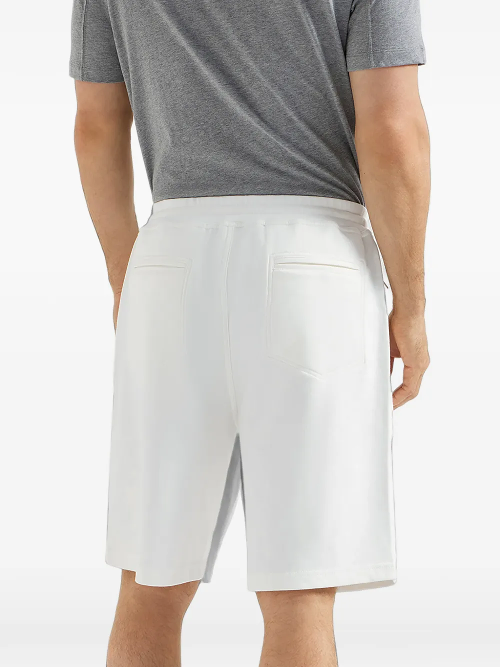 Brunello Cucinelli Shorts met trekkoord en ritszak Wit