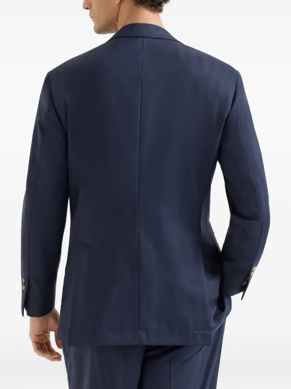 Brunello Cucinelli バージンウール シェブロン テーラードジャケット