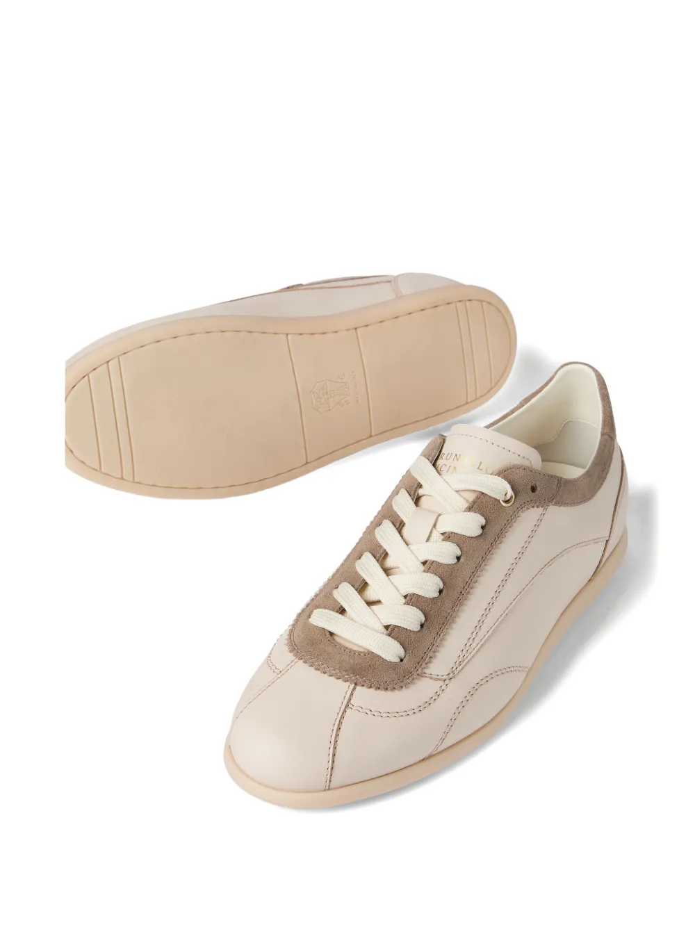 Brunello Cucinelli Sneakers met vlakken Beige