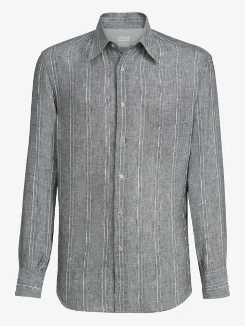Brunello Cucinelli striped pocket shirt