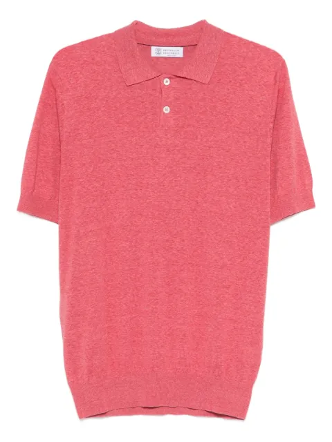 Brunello Cucinelli ribbed-hem polo shirt