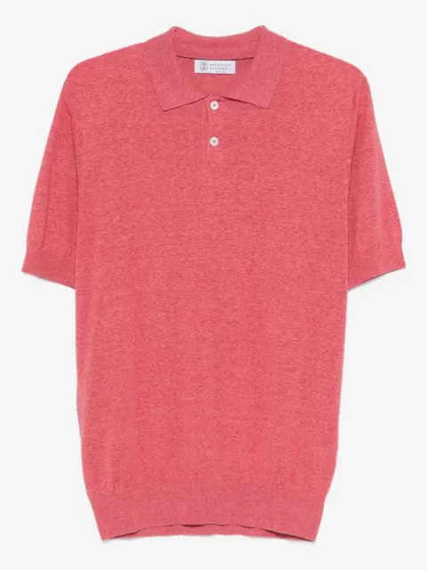 Brunello Cucinelli ribbed-hem polo shirt