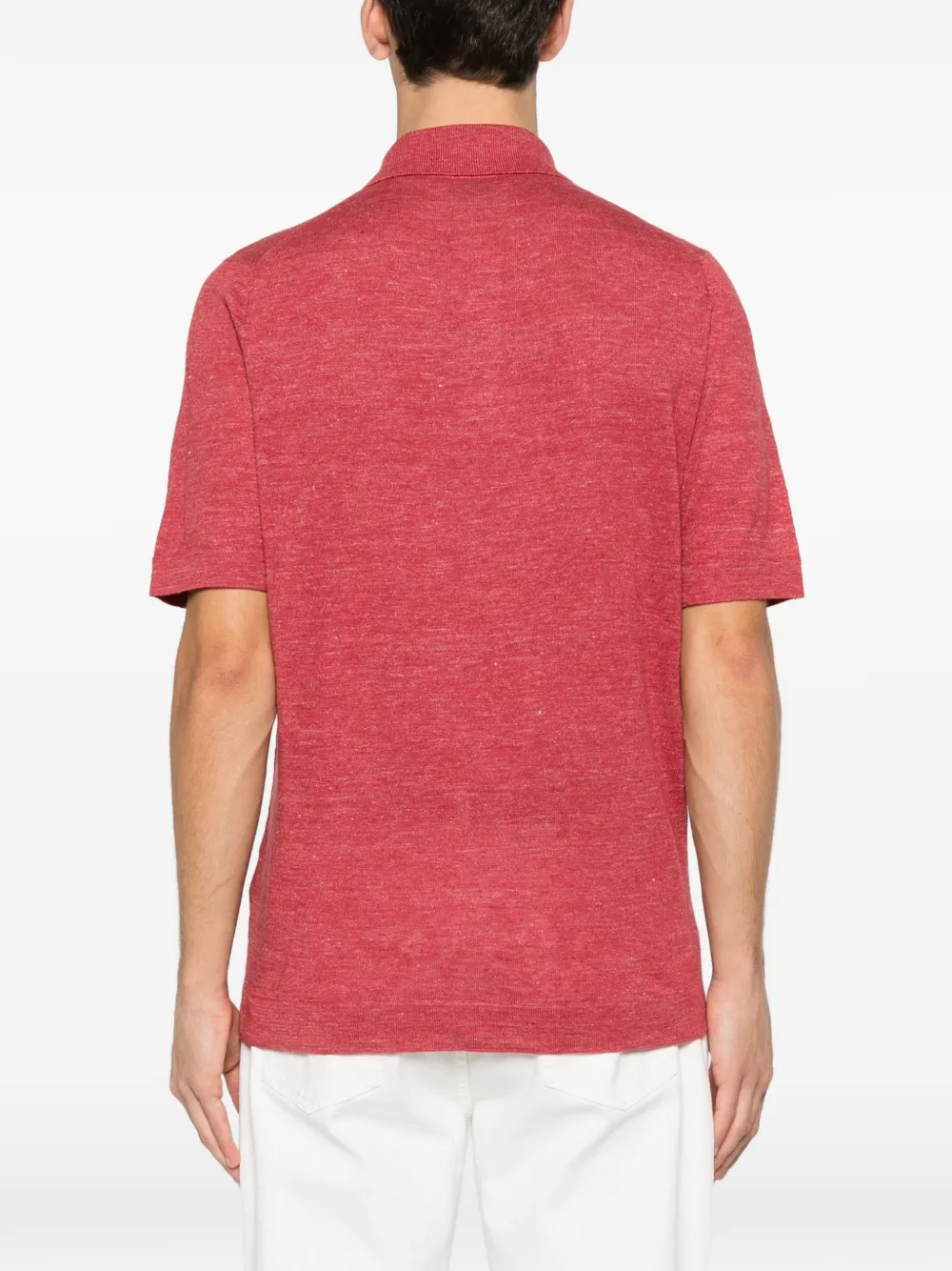 Brunello Cucinelli Button-up poloshirt Rood