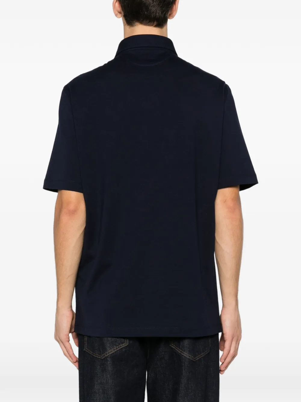 Brunello Cucinelli Button-up poloshirt Blauw