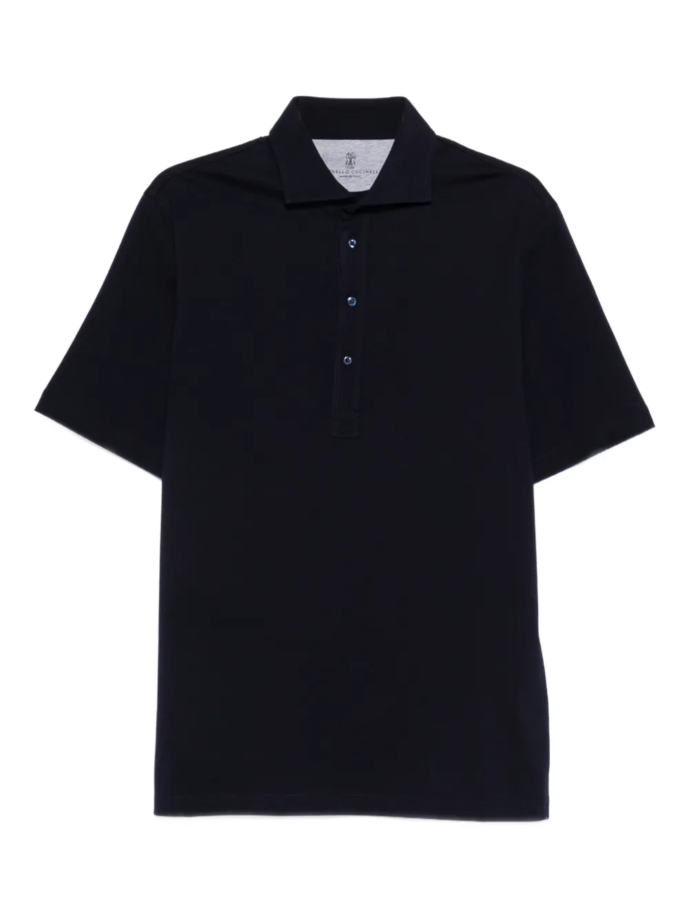 Brunello Cucinelli button-up polo shirt | Blue | Image 1