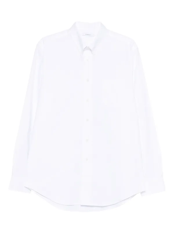Givenchy Shirt in Cotton Oxford with Givenchy Paris Jacquard in White