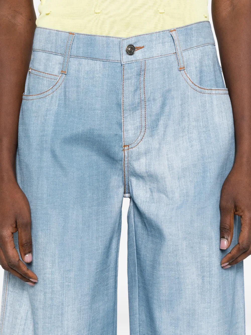 Ermanno Scervino Broek met wijde pijpen Blauw