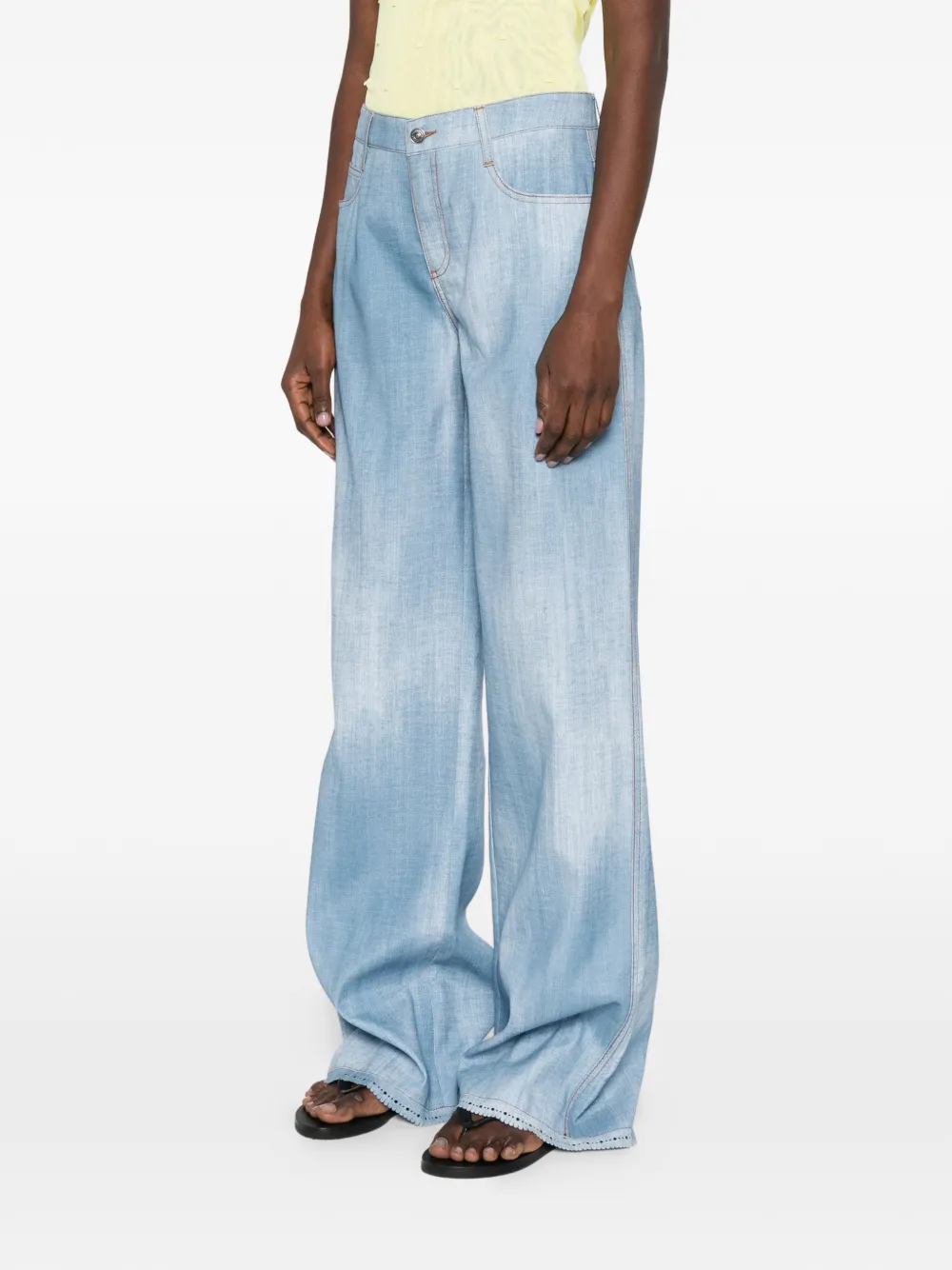 Ermanno Scervino Broek met wijde pijpen Blauw