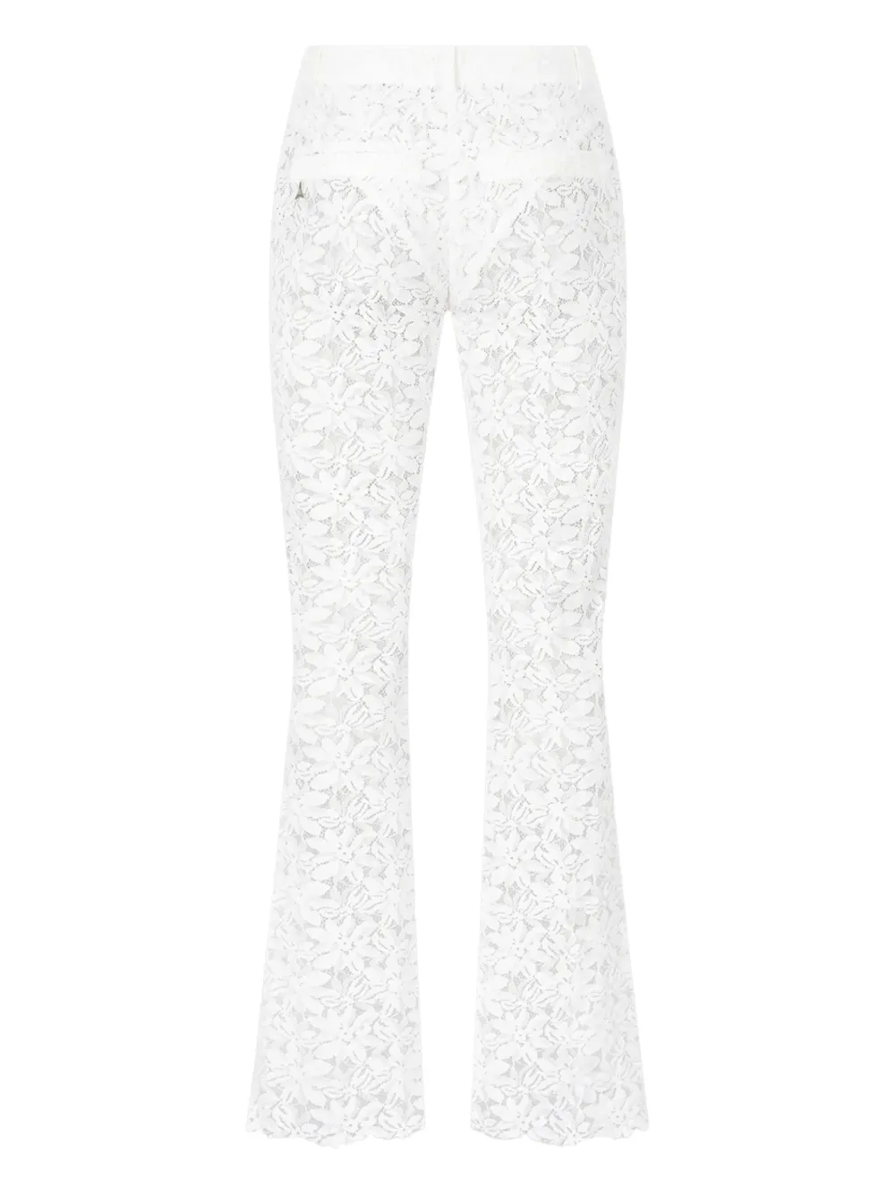 Manière De Voir floral-lace trousers - Bianco