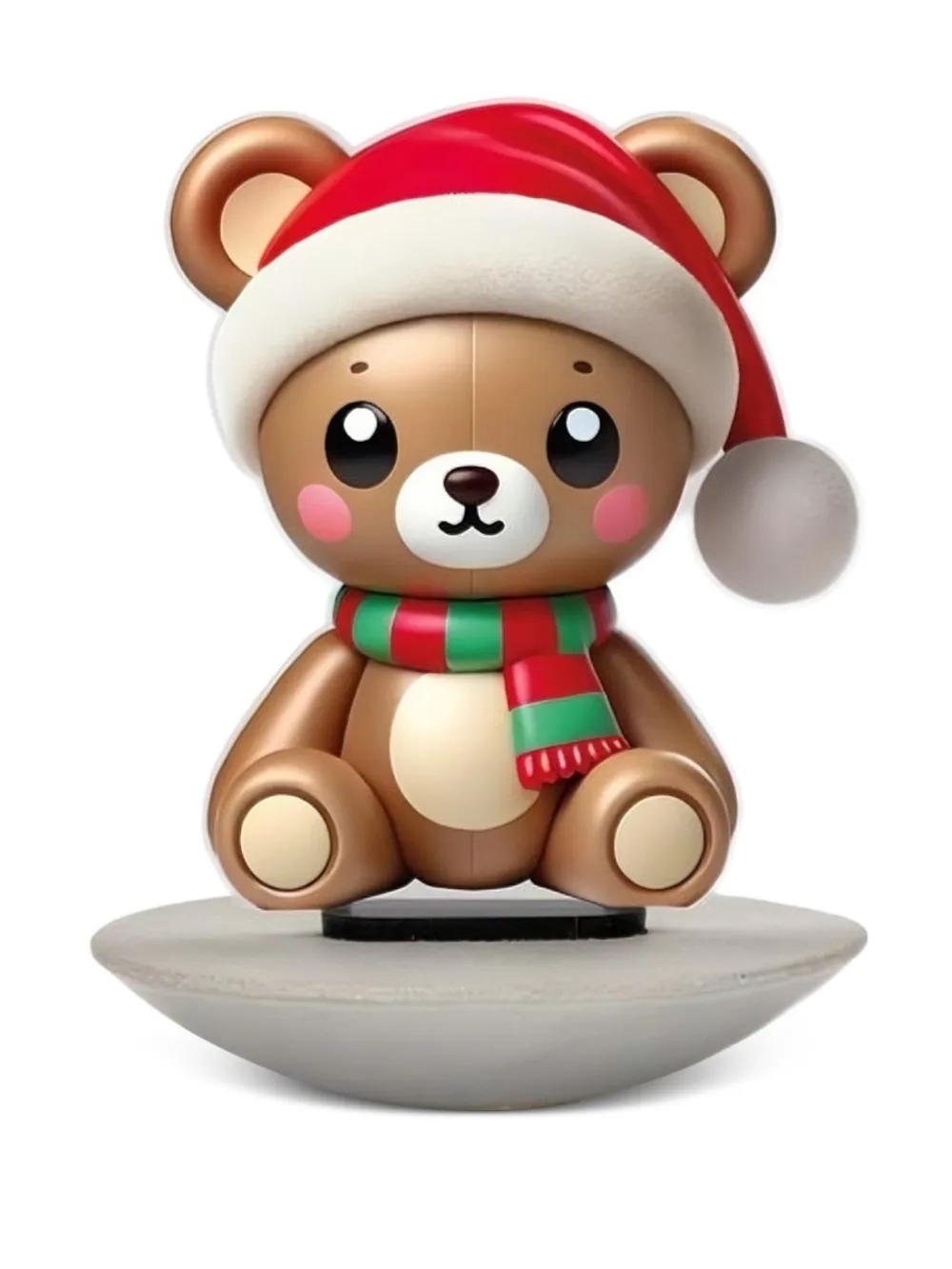 Linee Recanati santa-hat bear figure | Brown | Image 1