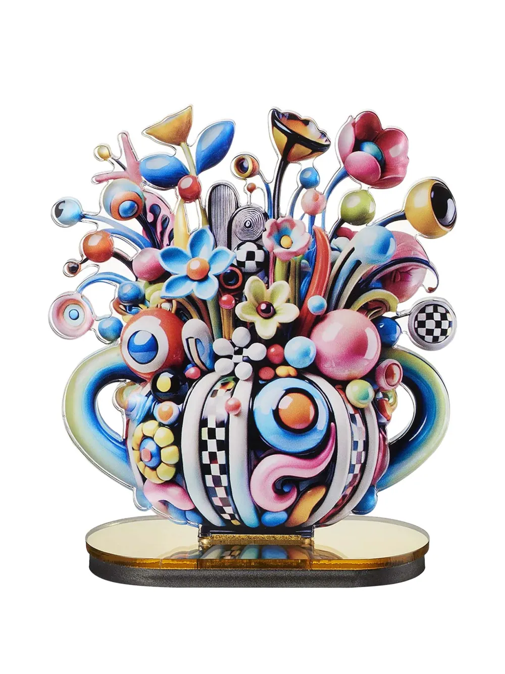 Linee Recanati lollipop flowers-vase stand | azul | Image 1