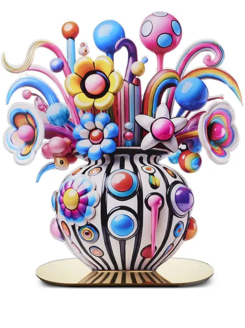 Linee Recanati striped flower-vase stand