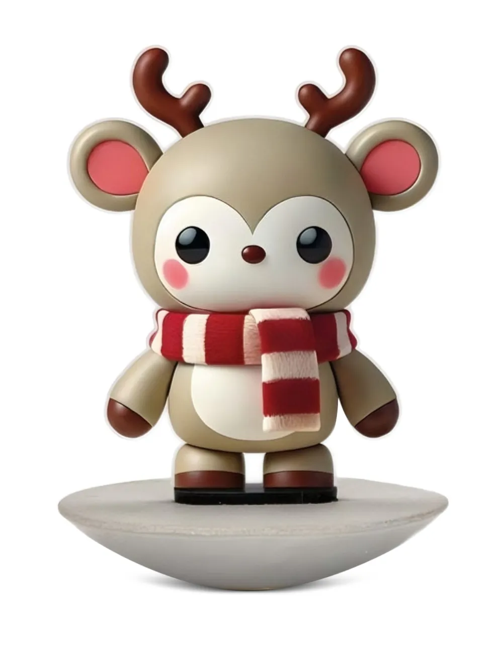 Linee Recanati scarf reindeer figure | Neutrals | Image 1