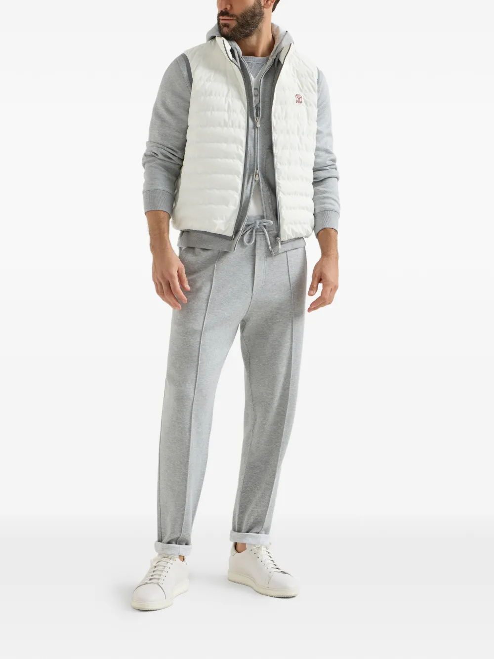 Brunello Cucinelli Katoenen T-shirt met logoprint - Wit