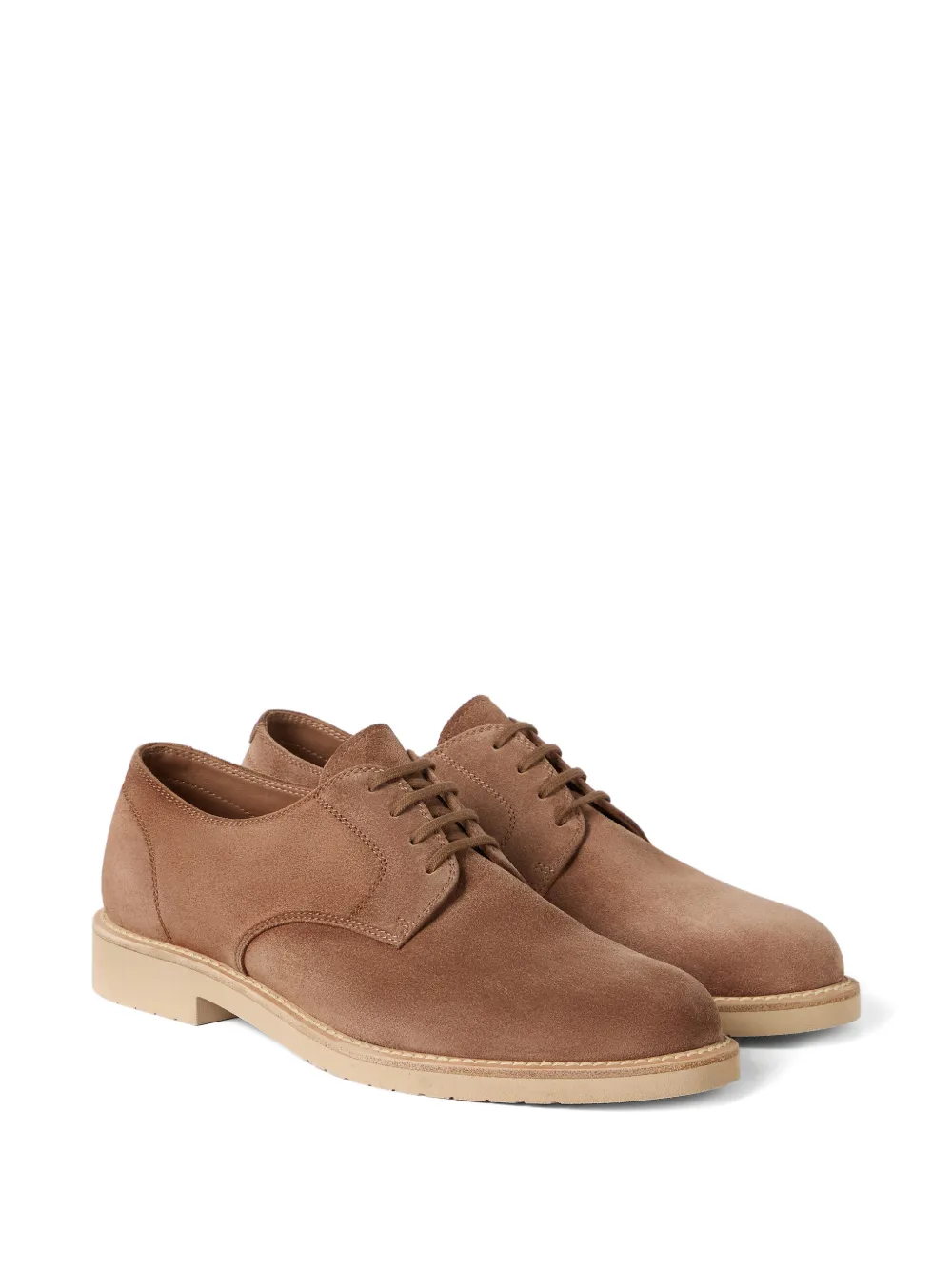 Brunello Cucinelli Suède derby schoenen Bruin