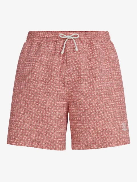 Brunello Cucinelli Badeshorts mit Blumen-Print