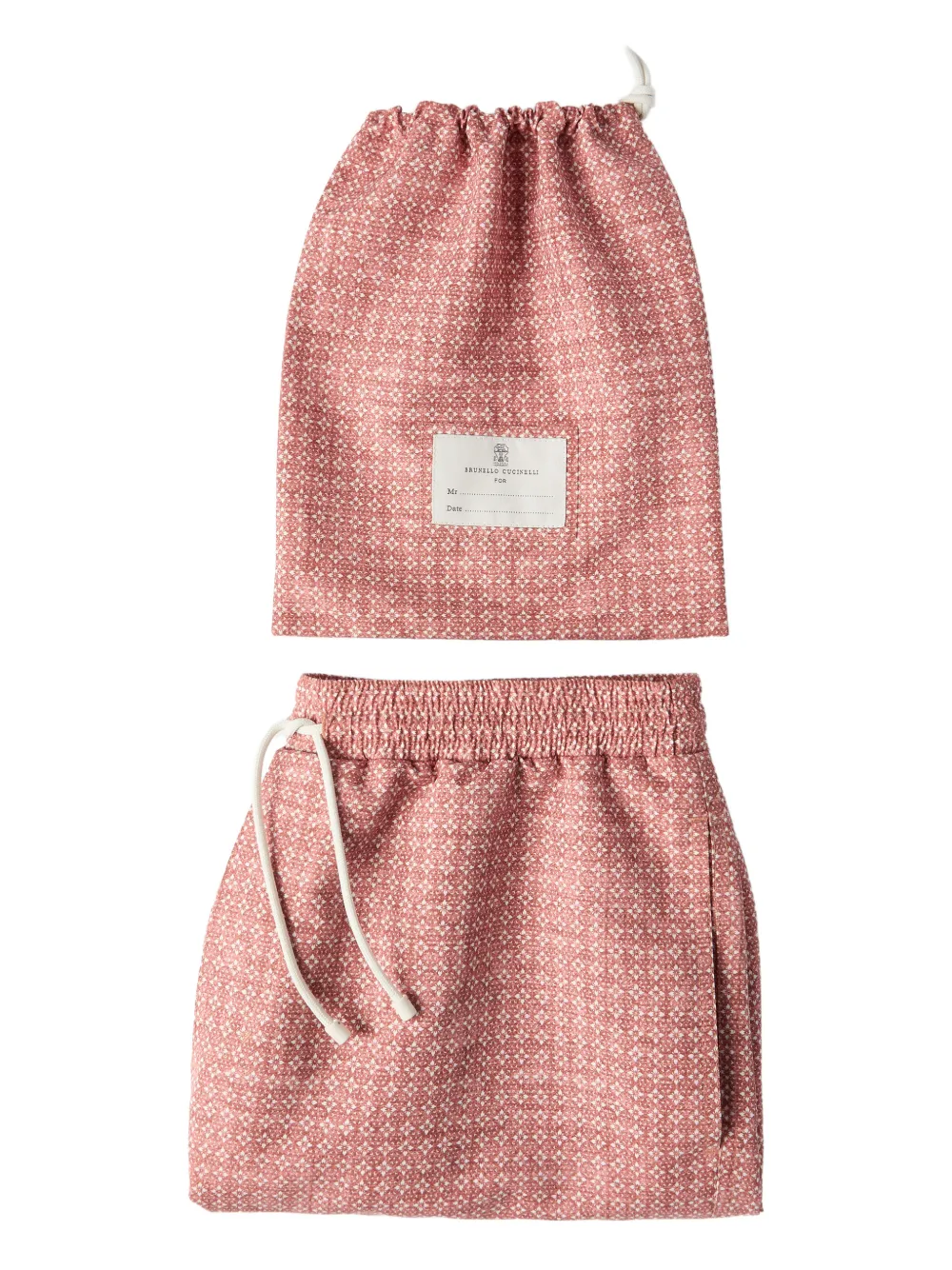 Brunello Cucinelli Zwembroek met bloemenprint Oranje