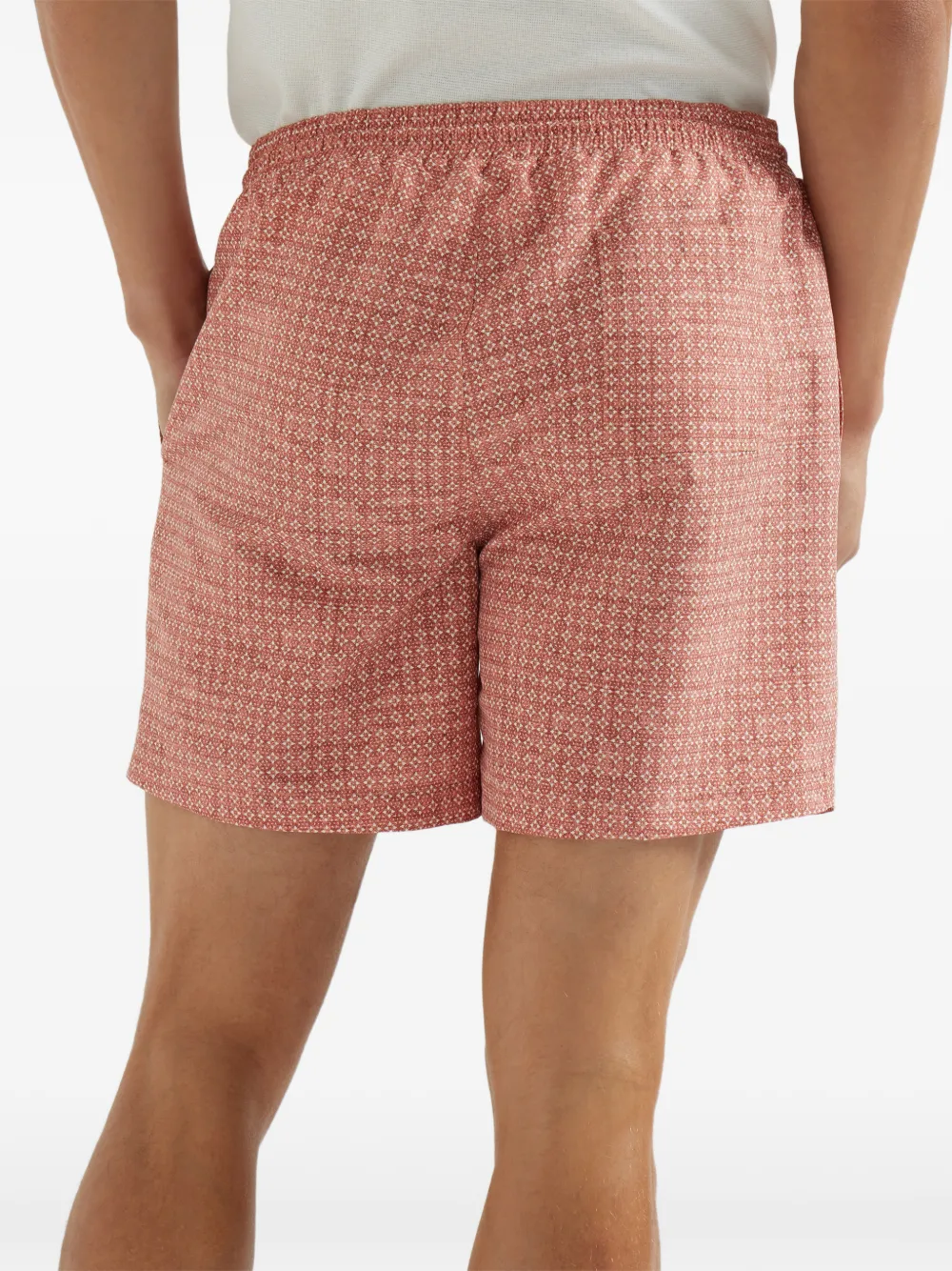 Brunello Cucinelli Zwembroek met bloemenprint Oranje