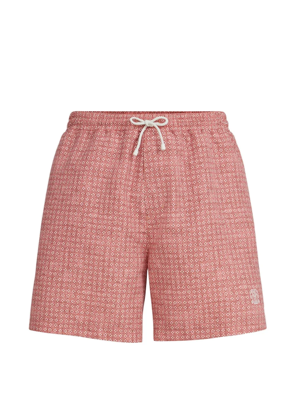 Brunello Cucinelli Zwembroek met bloemenprint Oranje