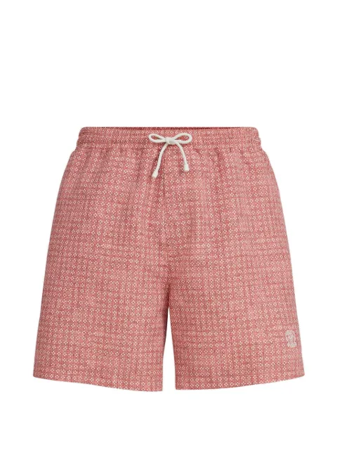 Brunello Cucinelli short de bain à fleurs