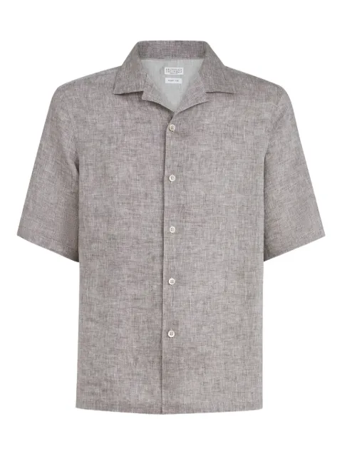 Brunello Cucinelli camp-collar short-sleeve shirt