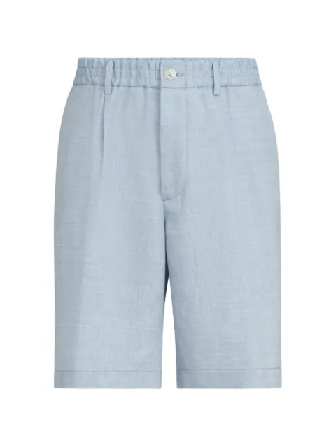 Brunello Cucinelli linen and virgin wool chevron bermuda shorts