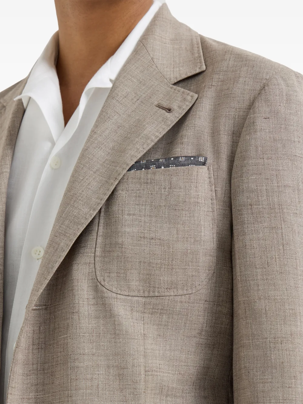 Brunello Cucinelli Blazer met opgestikte zak Bruin