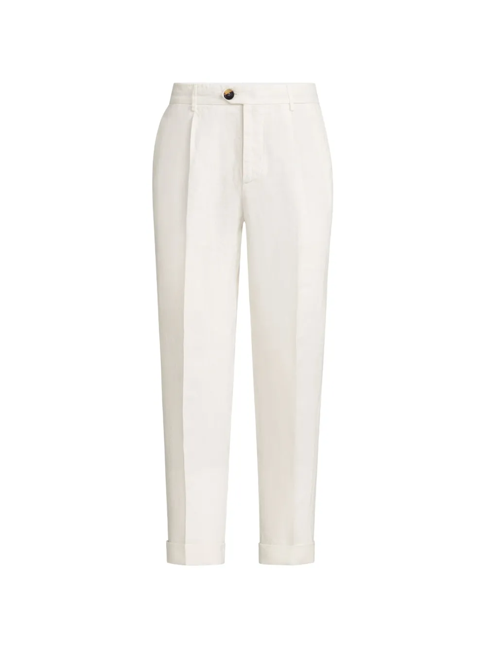 Brunello Cucinelli garment-dyed pleat trousers - Bianco