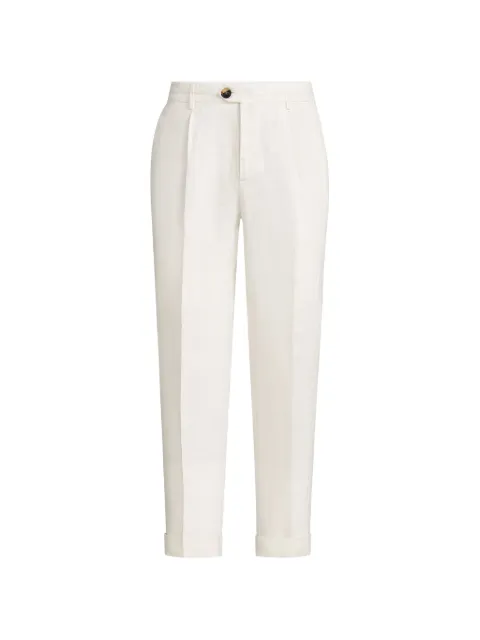 Brunello Cucinelli garment-dyed pleat trousers