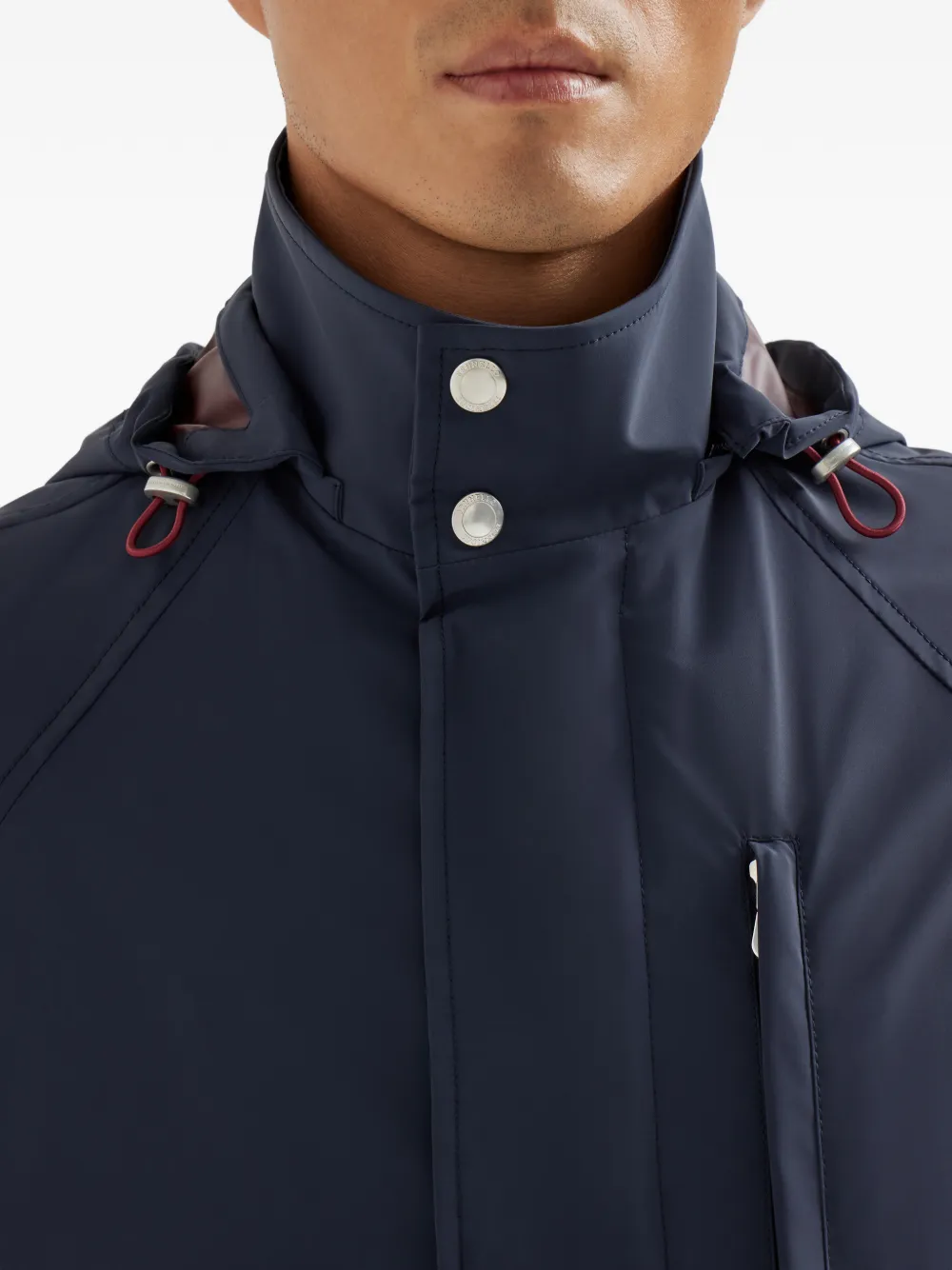 Brunello Cucinelli Parka met afneembare capuchon Blauw