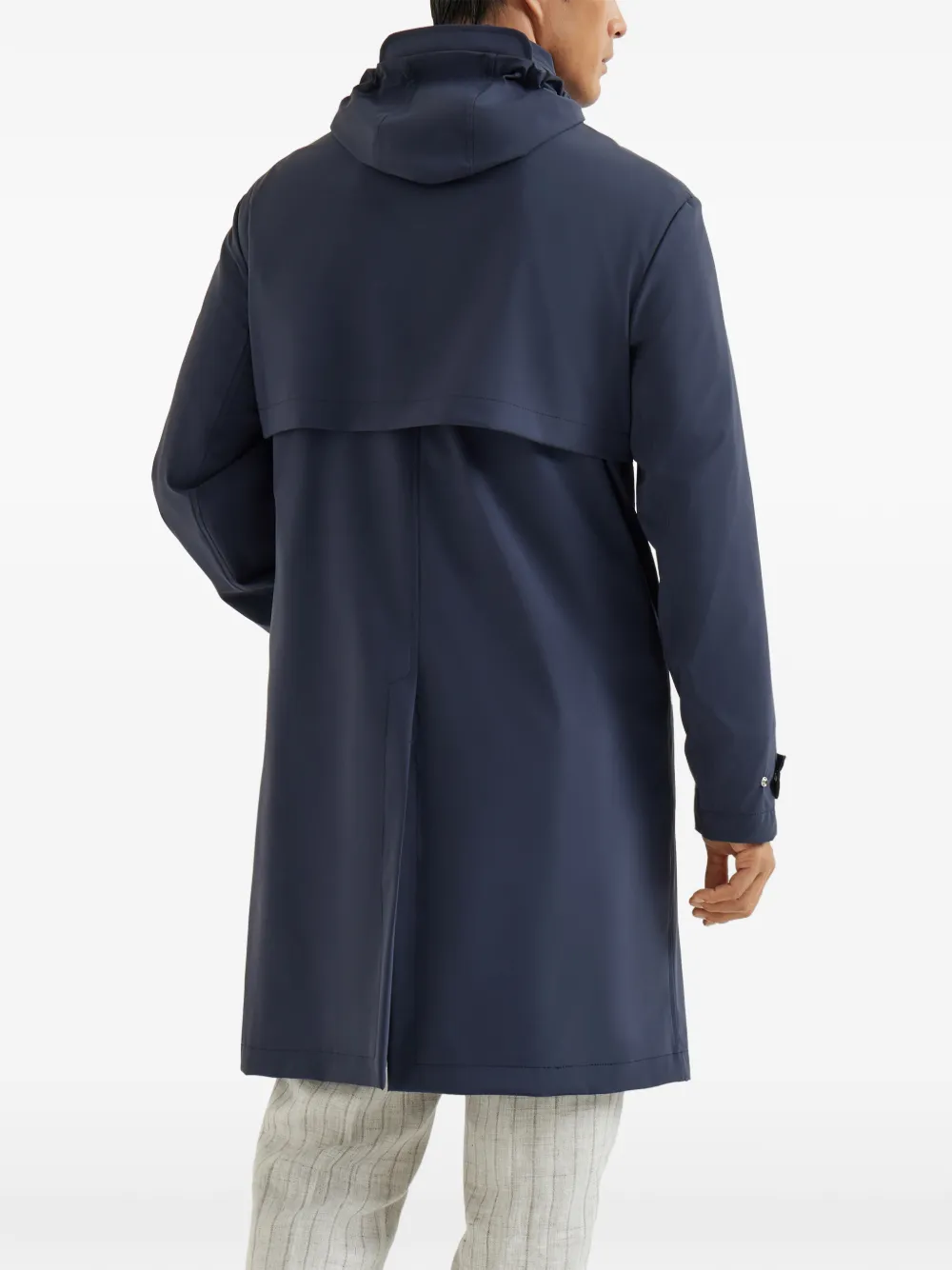 Brunello Cucinelli Parka met afneembare capuchon Blauw