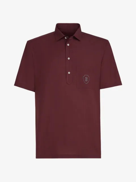 Brunello Cucinelli playera tipo polo con logo