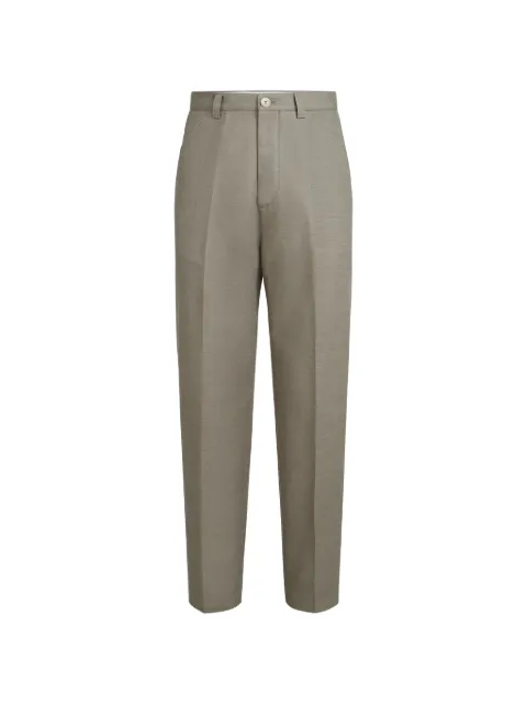 Brunello Cucinelli cotton and linen panama trousers with pleat