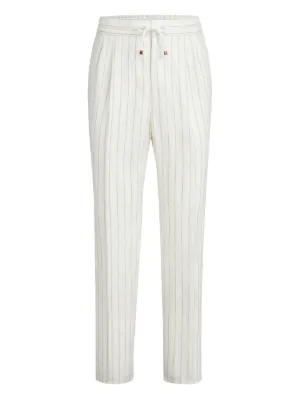 Brunello Cucinelli ストライプ パンツ | グレー | FARFETCH JP