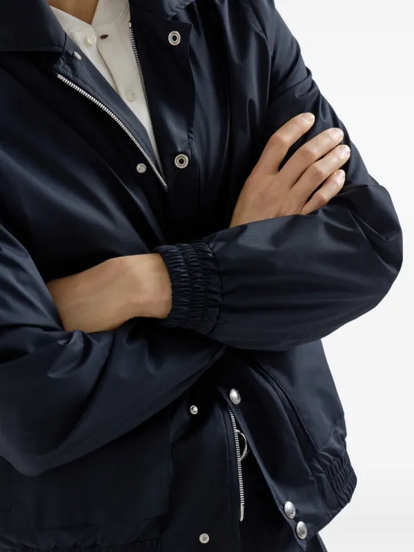 Brunello Cucinelli Collar Jacket | Blue | FARFETCH SG