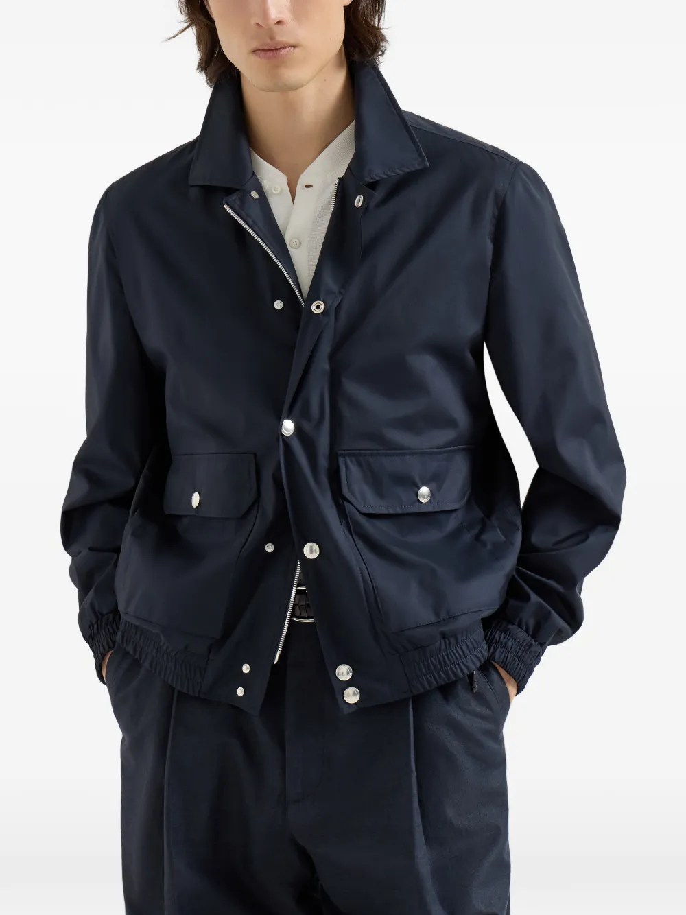  Brunello Cucinelli Collar Jacket - Blue 