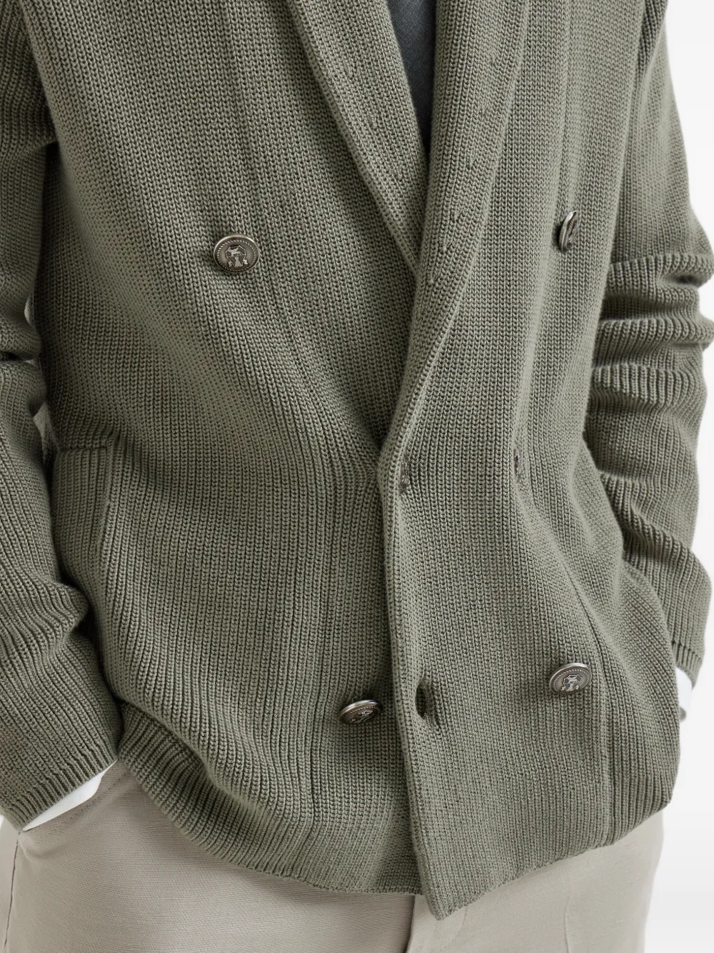 Brunello Cucinelli Geribbeld vest Groen