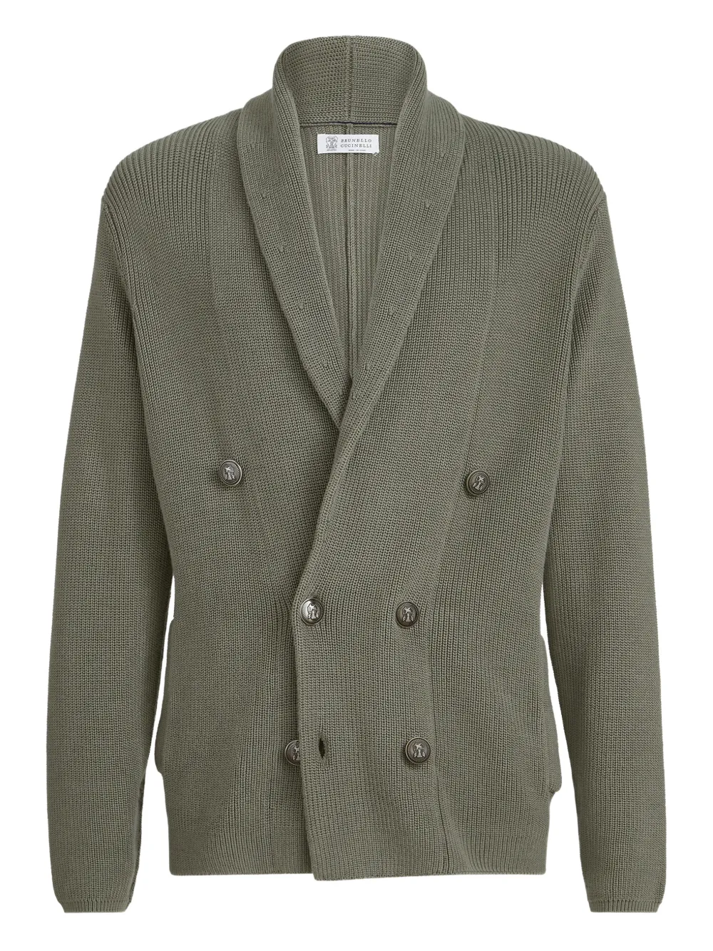 Brunello Cucinelli Cardigan a coste - Verde