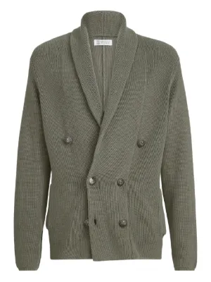 Brunello Cucinelli ショールカラー ダブルブレスト カーディガン