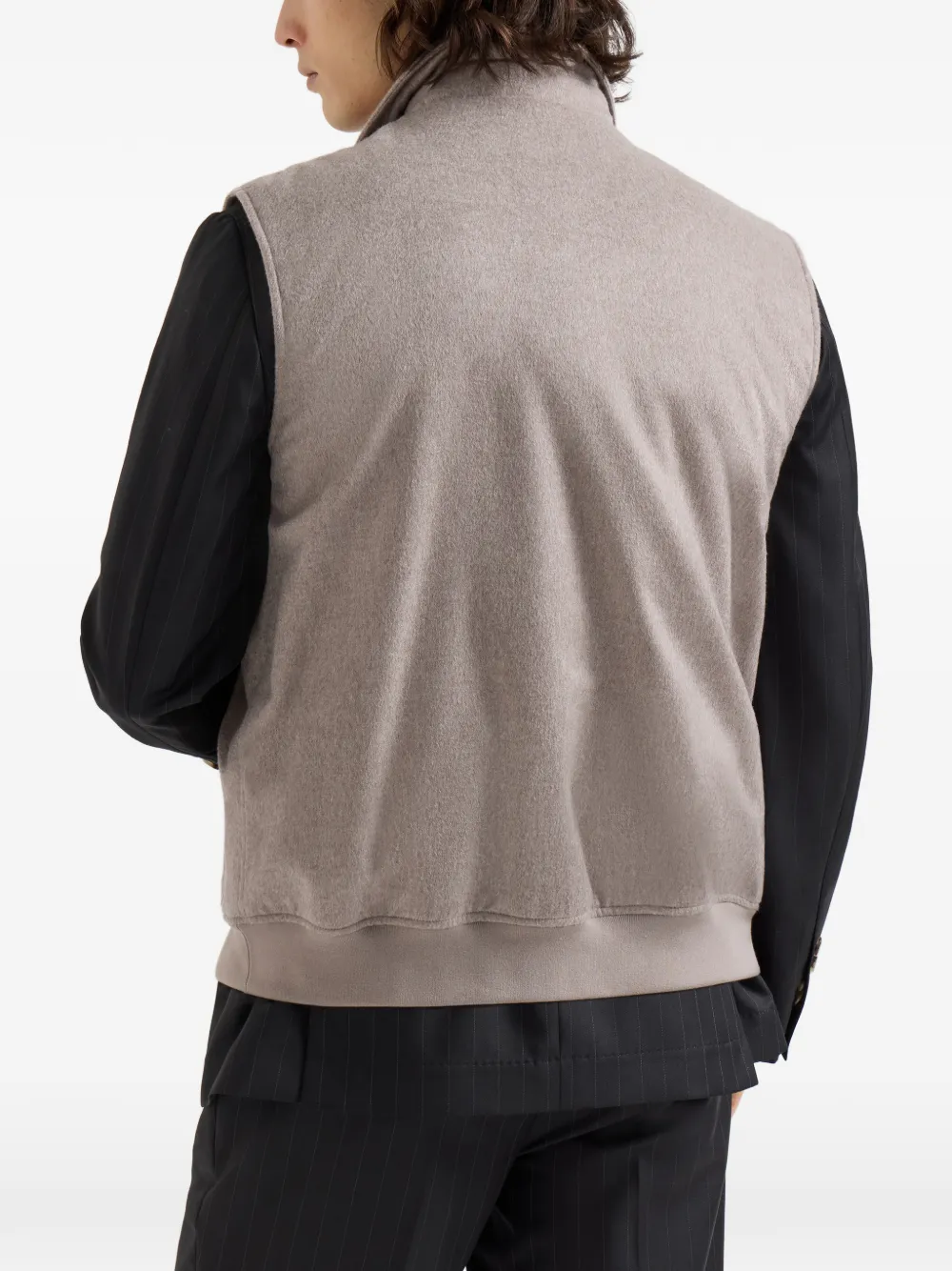 Brunello Cucinelli Flanellen bodywarmer Beige